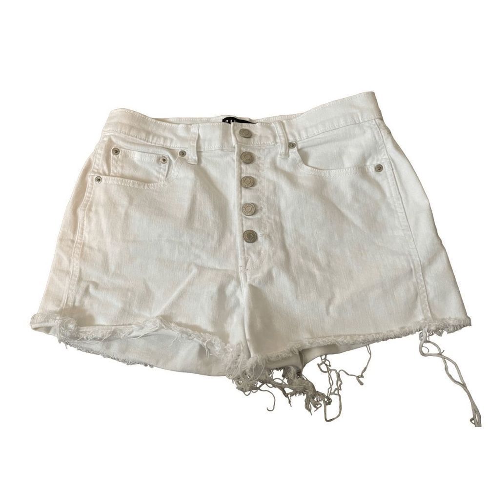 GAP Denim Shorts Button Fly *White* Size 6